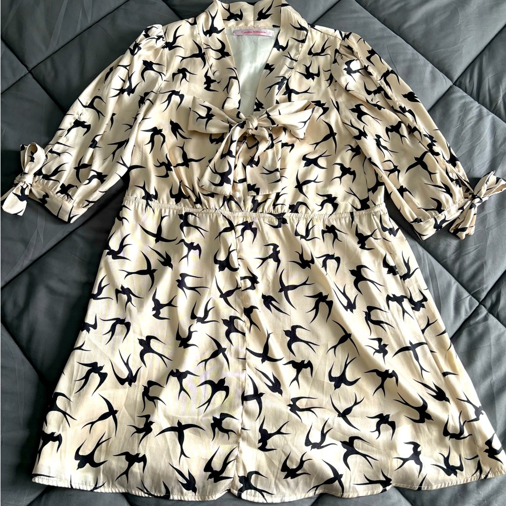 Carolina Williamson Ivory Patterned Dress